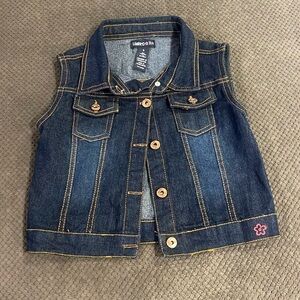 Girls size 6 Jean jacket vest - never worn